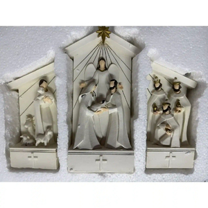 Light Up Nativity Scene, 3 Piece, 245mm x 205mm in total