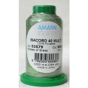 ISACORD 40 #9805 Variegated SHADES OF GRASS 1000m Machine Embroidery Sewing Thread