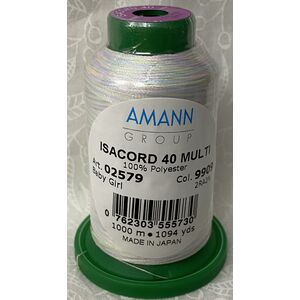 ISACORD 40 #9909 Variegated BABY GIRL 1000m Machine Embroidery Sewing Thread