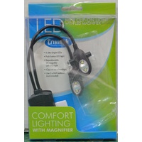 Triumph LED Mini Clip On Light With LED Magnifier, Flexible Goosenecks Any Angle