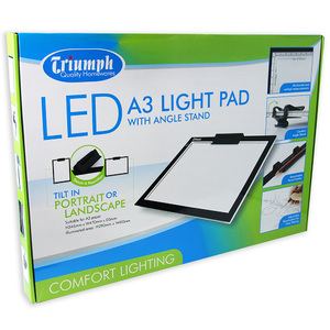 Triumph Led Light Pad A3 White 345mm x 470mm x 5mm, Adjustable Illumination