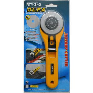 Olfa Rotary Cutter, 60mm Stainless Steel Blade, Model RTY-3/G
