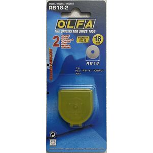 Olfa 18mm Rotary Cutter BLADES, Model RB18-2, Pack of 2
