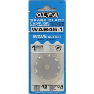 OLFA 45mm WAVE Blade Only, (Suits OLFA WAC-2 Rotary Cutter)