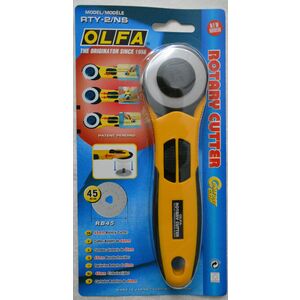 Olfa 45mm Rotary Cutter, Comfort Grip, Stainless Steel Blade, Model RTY-2/NS