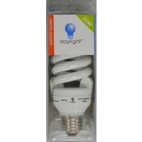 DAYLIGHT 20W SPIRAL GLOBE ES SCREW BULB, COOL DAYLIGHT , Energy Saving