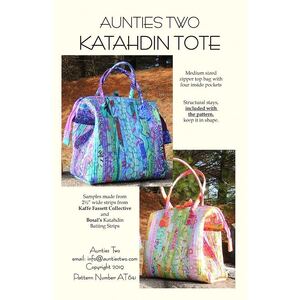 Katahdin Tote by Aunties Two (Pattern, Instructions &amp; Stays)
