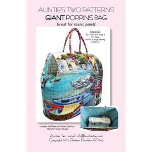 Giant Poppins Bag by Aunties Two (Pattern, Instructions &amp; Stays)