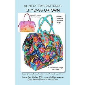 City Bags Uptown by Aunties Two (Pattern, Instructions &amp; Stays)