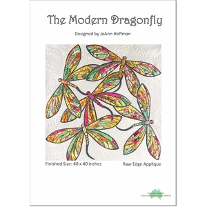 The Modern Dragonfly 40 x 40 Inches (Applique Pattern Only) by JoAnn Hoffman