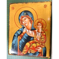 ICON WALL PLAQUE, Hand Crafted &amp; Painted, Certificate Included, 220mm x 174mm