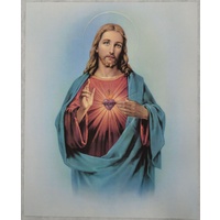 SACRED HEART OF JESUS Religious Print, 10" x 8" (200mm x 250mm)
