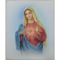 SACRED HEART OF MARY Religious Print, 10" x 8" (200mm x 250mm)