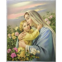 MOTHER AND CHILD Religious Print, 10&quot; x 8&quot; (200mm x 250mm)