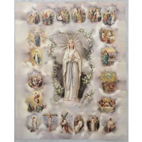 MYSTERY OF THE ROSARY Religious Print, 10" x 8" (200mm x 250mm)