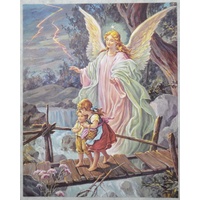 GUARDIAN ANGEL Religious Print, 10&quot; x 8&quot; (200mm x 250mm)