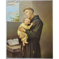 SAINT ANTHONY Religious Print, 10&quot; x 8&quot; (200mm x 250mm)