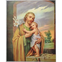SAINT JOSEPH Religious Print, 10" x 8" (200mm x 250mm)