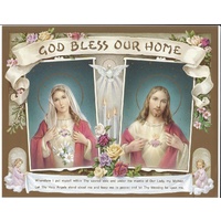 GOD BLESS OUR HOME Religious Print, 10&quot; x 8&quot; (200mm x 250mm)