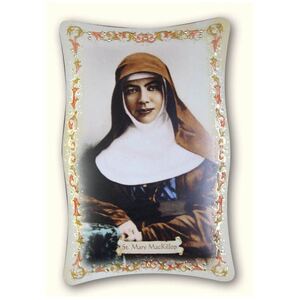 Plastic Plaque Mary Mackillop 240mm x 155mm Stand or Hang PL110947