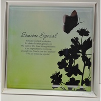 Silver Silhouette Plaque, SOMEONE SPECIAL, 150 x 150mm, Stand or Hang, Mirrored Giftware