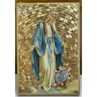 Miraculous, Gold Foiled Embossed Wood Plaque, Crafted In Italy, Beautiful Item