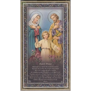 Gold Foiled Wood Prayer Plaque, FAMILY PRAYER, Crafted In Italy
