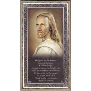 Gold Foiled Wood Prayer Plaque, SERENITY, Crafted In Italy