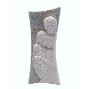 Holy Family Resin Plaque, Glitter Background 152mm x 66mm