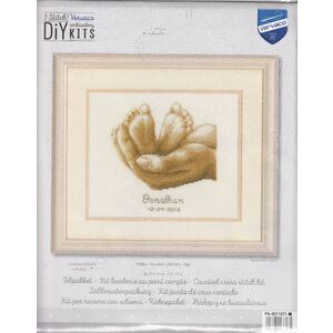 Vervaco LITTLE FEET Birth Record Counted Cross Stitch Kit PN-0011671