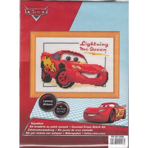 Vervaco DISNEY CARS LIGHTNING MCQUEEN Counted Cross Stitch Kit PN-0014696