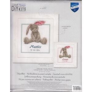 Vervaco CUTE BUNNY Birth Record Counted Cross Stitch Kit PN-0144493