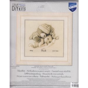 Vervaco BABY &amp; TEDDY Birth Record Counted Cross Stitch Kit PN-0155574