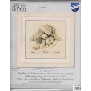 Vervaco BABY & TEDDY Birth Record Counted Cross Stitch Kit PN-0155574
