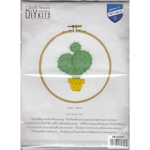Vervaco CACTUS I Counted Cross Stitch Kit With Hoop PN-0155971