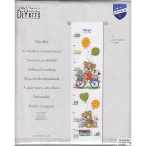 Vervaco PLAYFUL BEAR Growth Chart Counted Cross Stitch Kit PN-0156394