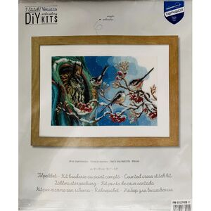 Vervaco OWL &amp; LONG TAILED TITS Counted Cross Stitch Kit PN-0157405