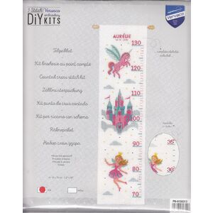 Vervaco PRINCESS &amp; UNICORN Growth Chart Counted Cross Stitch Kit PN-0158313