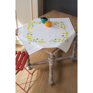 Vervaco SPRING FLOWERS Table Runner Kit 80 x 80cm, PN-0162071