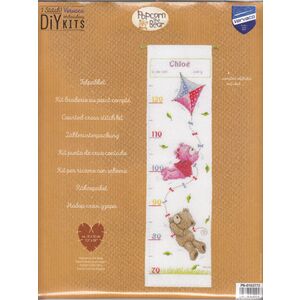 Vervaco POPCORN &amp; BRIE FLYING Growth Chart Counted Cross Stitch Kit PN-0163772