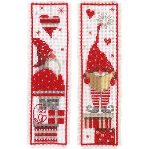 Vervaco CHRISTMAS GNOMES Bookmarks Counted Cross Stitch Kit PN-0165984