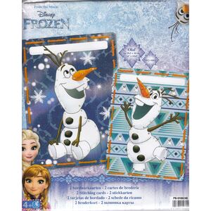 Vervaco DISNEY OLAF Embroidery Card Kit, Set of 2, PN-0166248