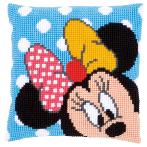 Vervaco Disney MINNIE PEEK-A-BOO Latch Hook Cushion Front Kit PN-0167234