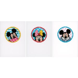 DISNEY MINNIE &amp; MICKEY Greeting Card Counted Cross Stitch Kit, Set of 3 PN-0168455