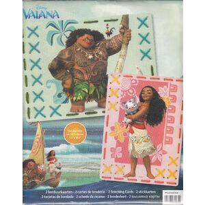 Vervaco DISNEY MOANA Embroidery Card Kit, Set of 2, PN-0168744