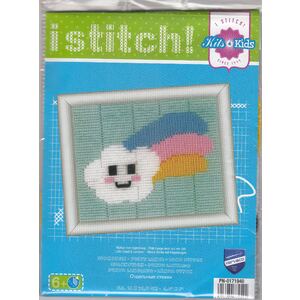 Vervaco LITTLE CLOUD AND RAINBOW Long Stitch Kit PN-0171940