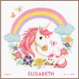 Vervaco Mother and Baby Unicorn Counted cross stitch kit PN-0187458