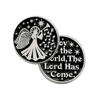 ANGEL OF THE WORLD... Pocket Token With Message / Prayer 31mm Diameter Metal