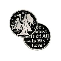 THREE KINGS... Pocket Token With Message / Prayer 31mm Diameter Metal