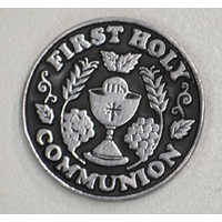 FIRST HOLY COMMUNION... Pocket Token With Message 31mm Diameter Metal